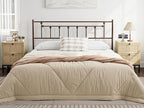 Metal Full Size Headboard, Victorian Farmhouse Style, Easy Assembly, Steel Full Headboard Only for Bedroom - Brown