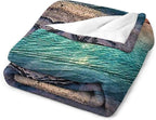 Ocean Beach Blanket - Love Gifts for Women & Men, Soft Warm Cozy Fleece Throw Blanket for Kids & Adults, 60"x80"