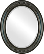 OVALCREST Oval Beveled Wall Mirror for Home Decor - Florence Style - Royal Blue - 24" x 20"