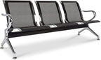 Kinsuite Waiting Room Chair - 3-Seat Airport Reception Lobby Office Bench, Black
