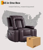 GarveeHome Oversized Electric Lift Recliner Chair - Heat and Massage, PU Leather Power Lift Recliner for Elderly & Mobility Impaired, Adjustable Back and Legs, Heavy Duty Lift Chair for Seniors