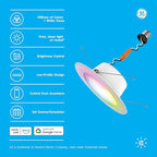 GE Cync Reveal HD+ Smart LED Recessed Downlight Fixture, Color Changing LED Light, Works with Alexa and Google Home, Matter Compatible, Ceiling Light Fixture, 6 Inch (3 Pack)
