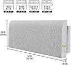 Upholstered Full Headboard, No Tools Needed, Wall Mounted Headboard with Removeable Washable Linen, Multi-Functional Backrest (Grey)