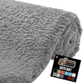 GORILLA GRIP Bathroom Rugs, 60x24, Ultra Soft Absorbent Mat, Thick Plush Bath Rug, Machine Washable, Microfiber Quick Dry, Mats for Shower, Bathtub and Floor, Home Decor Accessories, Gray