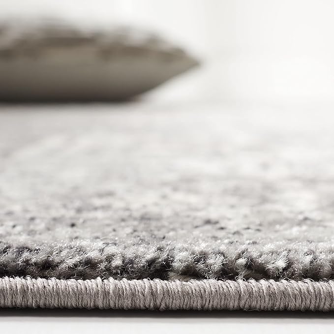 SAFAVIEH Area Rug 11x15 - Evoke Collection - Large - Grey & Ivory, Distressed Design, Non-Shedding & Easy Cleaning, Ideal for Living Room, Bedroom, Dining Space (EVK256D)