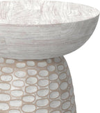 SIMPLIHOME Boyd 13-inch Wide Solid Mango End Table in White Wash, Contemporary-Style Accent Table for Living Room, Bedroom, or Family Room, Assembled