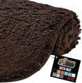 GORILLA GRIP Bathroom Rugs, 30x20, Ultra Soft Absorbent Mat, Thick Plush Bath Rug, Machine Washable, Microfiber Quick Dry, Mats for Shower, Bathtub and Floor, Home Decor Accessories, Brown