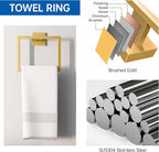 10-Piece Bathroom Hardware Accessories Set, 16 Inch SUS304 Stainless Steel Towel Bar Set, Wall Mounted Bathroom Towel Holders, Towel Hooks with Toilet Paper Holder