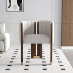 homary Velvet Fluted Accent Chair for Living Room with Wood Frame, High Resilience Foam, Elegant Modern Armchair (White)