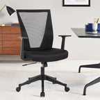CLATINA Home Office Chair Ergonomic Desk Chair Mesh Computer Chairs with Armrests Executive Rolling Wheels Swivel Heavy Duty Chairs Office, Home, Black 4 Pack
