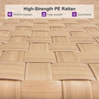 PURPLE LEAF Patio Chaise Lounge Rattan Chair Outdoor Pool Adjustable Recliner Wicker Lounger for Outside Woven Furniture Tanning Poolside Lounger Sand Brown