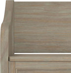 SIMPLIHOME Connaught SOLID WOOD 42 inch Wide Traditional Entryway Storage Bench in Distressed Grey for the Living Room, Entryway and Family Room