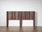 KEIKI Wooden King Size Headboard Only, 80.2" Wide Farmhouse Headboards with Wall Mounted Fluted Panel & Wingback for Bedroom, Walnut Brown