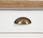 Kate and Laurel Rutledge Coastal Wooden Console Table with Shelf; 40 x 14 x 33; Hazelnut and White; Traditional Wood Entryway Table with Drawers and Decorative Turned Legs for Entry Storage Options