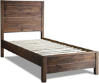 Grain Wood Furniture Montauk Solid Wood Bed, Twin Size, Rustic Walnut