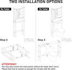 OKD Over The Toilet Storage Cabinet, Farmhouse Storage Cabinet Over Toilet with Sliding Barn Door & Adjustable Shelves, Home Space Saver for Bathroom, Living Room, Rustic Oak with Antique White