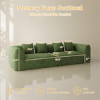 120'' Oversized Sectional Couches for Living Room Boneless Modular Sectional Sofa Plush Chenille Cloud Modular Couch Modern Sectionals with Deep Seat, No Assembly Required, 4 Seater, Green