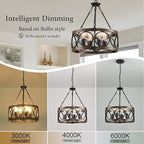 Light Fixtures Ceiling Mount Kitchen, 4 Light Black Semi Flush Mount Ceiling Light Fixture,Modern Dining Room Chandelier Over Table,Vintage Farmhouse Chandelier for Dining Room