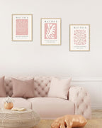 Matisse Art wall Décor Set of 3,Unframed Pink Tree wall art,Truly Quality Canvas Prints for 12x16in,Art poster decoration for kitchen, bathroom,living room,bedroom