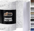 GORILLA GRIP DripGuard Shelf Liner, Non Adhesive Drawer and Kitchen Cabinet Protector, Slip Resistant BPA Free Smooth Surface Plastic Liners for Cabinets, Bathrooms, Closets, 17.5x120 Inch, Marble