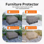 Easy-Going Waterproof Outdoor Couch Cover, Heavy Duty 3-Seater Patio Sofa Cover, Windproof Outdoor Furniture Cover with Air Vent (62Wx40Dx32H inch, Gray/Dark Gray)