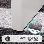 Kitinjoy Indoor Outdoor Door Mat, 47x20 Non-Slip Absorbent Dirt Trapper, Low-Profile Washable Inside Entrance Front Floor Mat, Sturdy Soft Entry Doormats for Entryway, Grey