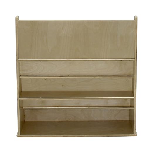 Factory Direct Partners 13132-NT Birch Book Display Stand, 5-Shelf Storage for Kid"s Books and Magazines for Bedroom, Playroom, Daycare, Preschool or Classroom - Natural