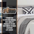 GORILLA GRIP Non Slip Mattress Gripper, Prevents Mattresses from Sliding and Holds Bed in Place, Pad Grips Beds, Sofa, Couch, Chair Cushions and Helps Keep Topper from Slipping, Easy Trim Pads