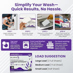 Laundry Detergent Sheets – 100 Loads | Lavender Scent | Eco-Friendly, Plastic-Free, Plant-Based Detergent for Sensitive Skin | Travel Friendly, Works in Cold Water & HE Machines