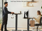 48 x 24 inch Electric Standing Desk Adjustable Height with 4 Wheels, 4 Memory Height Settings, 2 Headphone Hook, for Home Office, Splice Board Brown