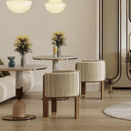 Velvet Fluted Accent Chair for Living Room with Wood Frame, High Resilience Foam, Elegant Modern Armchair (Camel)