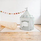 3 Sprouts Kids Play Tent - Sustainable Recycled Fabric – Fun Spacious Childs Playhouse for Indoor Games for Boys & Girls - Durable Fort Pop Up House for Toddlers & Children Age 3-10 - Gingham Blue