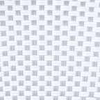 Martha Stewart Lily Pond Indoor-Outdoor Stackable Aluminum Bistro Chair with Gray Woodgrain Frame Finish and White/Gray Woven Rattan Backrest and Seat