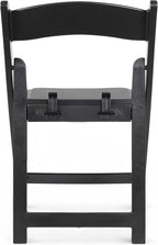 Flash Furniture Hercules Set of 10 Kids Black Resin Folding Chair with Black Vinyl Padded Seat