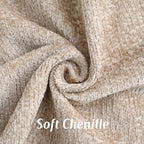 FUTEI Oatmeal Chenille Throw Pillow Covers 20x20 Inch Set of 2,Soft Cozy Bound Edge Design Cushion Case,Home Decor for Couch Bed Living Room