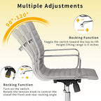 Chair, Desk Computer Chair ，with Armrests ，Ergonomic Office Chair for Home and Office, 17.32 x 22.83 x 35.43 inches, Multiple Colors (Grey)