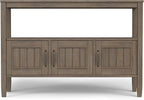 SIMPLIHOME Lev SOLID WOOD 48 Inch Wide Contemporary Console Table in Smoky Brown, For the Living Room, Entryway and Bedroom