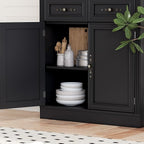 71.4" Tall Bookshelf with Drawers & Cabinet, 5-Tier Floor Standing Bookcase with Storage Doors, Adjustable Shelves & Metal Handles, 31.5" Wide Organizer for Home Office, Living Room