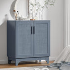 Rattan Cabinet, Sideboard Storage Cabinet with 2 Doors Buffet Cabinet with Adjustable Shelf Large Space, Kitchen Sideboard Buffet for Entryway Hallway