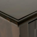 SIMPLIHOME Burlington SOLID WOOD 30 inch Wide Transitional Low Storage Cabinet in Mahogany Brown for the Living Room, Entryway and Family Room