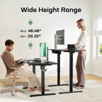 Marsail Electric Standing Desk with One-Piece Desktop,63 x 30 inch Height Adjustable Office Gaming Computer Desk with Deeper Tabletop, Stand up Desk with 4 Memory Presets, table for Bedroom,2 Packages