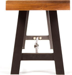 Christopher Knight Home Catriona Outdoor Acacia Wood Bench with Metal Accents, Teak Finish / Rustic Metal 14. 50 x 63 x 17. 75 inches