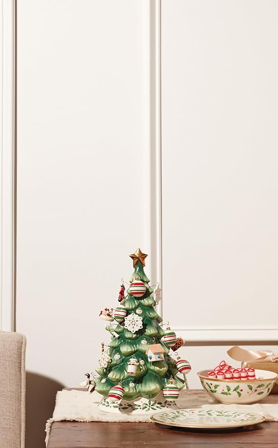 Lenox 893625 Treasured Traditions Advent Calendar Tree & Mini Ornaments 26-Piece Set, 25 Christmas Ornaments, 1 Tree Figurine, 2025 Christmas Decor & Holiday Decorations