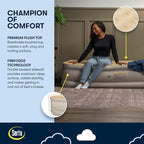 Serta Raised Air Mattress with Never Flat Pump | Luxury Inflatable Mattress with Built in Air Pump to Ensure a Good Night’s Rest | Heavy Duty Blow Up Mattress with Self Inflating Pump