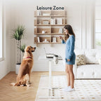 FLEXISPOT Adjustable C Table with Wheels, Mobile Snack Side End Table Sofa Couch Bedside Table Laptop Rolling Cart TV Tray Night Stand Small Space Side Table,(31.5" W x 17.7" D,White)