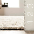 nuLOOM 5x8 Rigo Jute Hand Woven Area Rug, Off White, Solid Farmhouse Design, Natural Fiber, For Bedroom, Living Room, Dining Room, Hallway, Office, Kitchen, Entryway