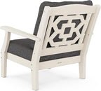 Martha Stewart by POLYWOOD® Chinoiserie Deep Seating Chair in Sand/Ash Charcoal