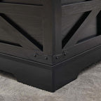 Lift Top Coffee Table, 31.5" Square Coffee Table with Storage, Farmhouse Coffee Tables for Living Room, Cocktail Tables with Large Hidden Compartment, Rustic Black