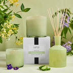 LAFCO New York Signature Candle, Wild Honeysuckle - 15.5 oz - 90-Hour Burn Time - Reusable, Hand Blown Glass Vessel - Made in The USA