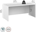 Bush Business Furniture Studio C 66W x 30D Office Desk in White